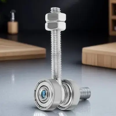 

C30 Sliding Door Hanging Wheel Double Bearings 24mm Diameter 50KG Capacity 8mm Screw Hole Hardware Accessories
