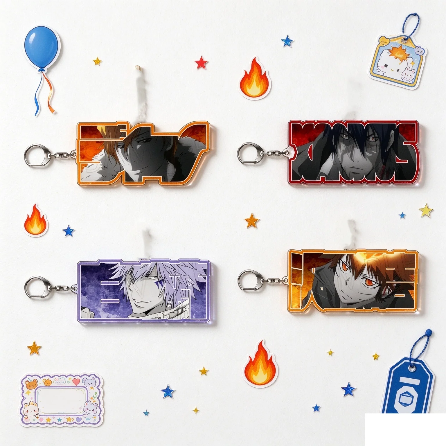 New Style 6cm Anime Katekyo Hitman Reborn! Acrylic Stand Figure Display Anime Keychain Decoration Ornament Accesorios Goods Desk