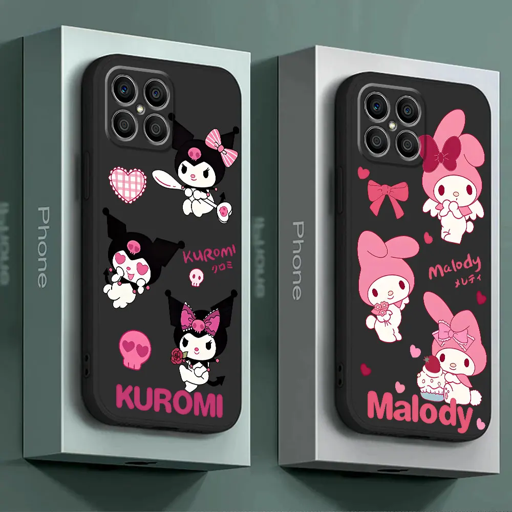 Handy hülle für Ehre 90 Pro 8x x7 x8a x6a 70 magic5 lite x9a x6 x8 magic5 coque silikon sanrio kuromi melodie abdeckung