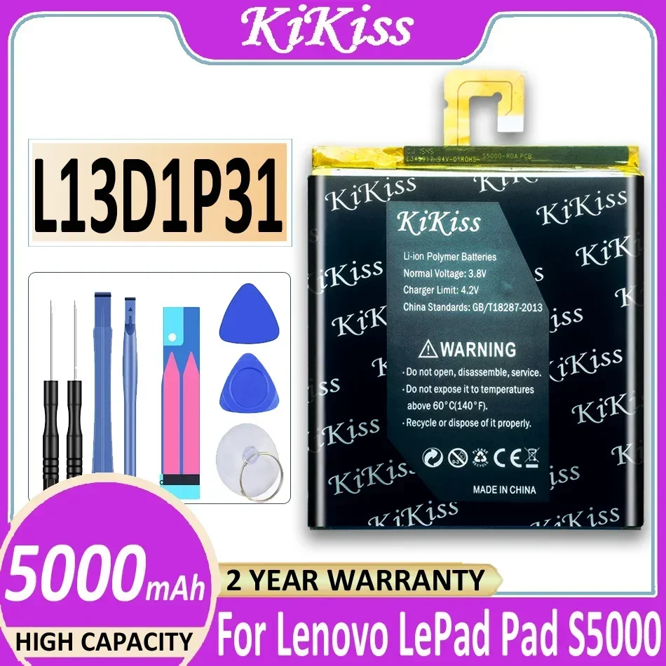 KiKiss Battery L13D1P31 5000mAh For Lenovo Pad A3500 S5000 S5000-H Tab 2 A7 A7-30 A7-10F A7-20F Tablet Li-ion Polymer