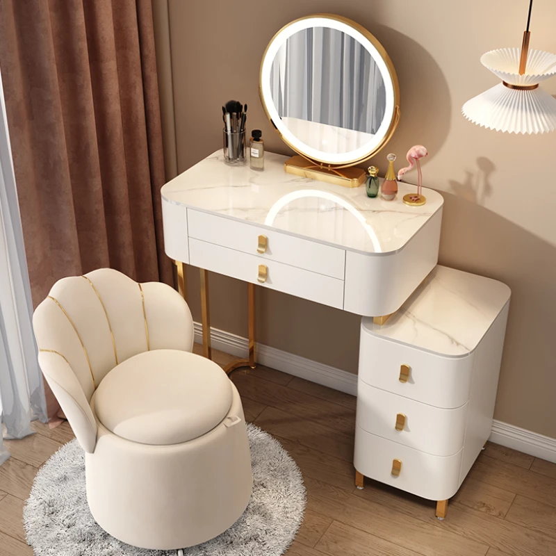 Makeup Nordic Drawers Dressing Table Queen Women Mirror Dressing Table Aesthetic Hotel Penteadeira Para Quarto Bedroom Furniture