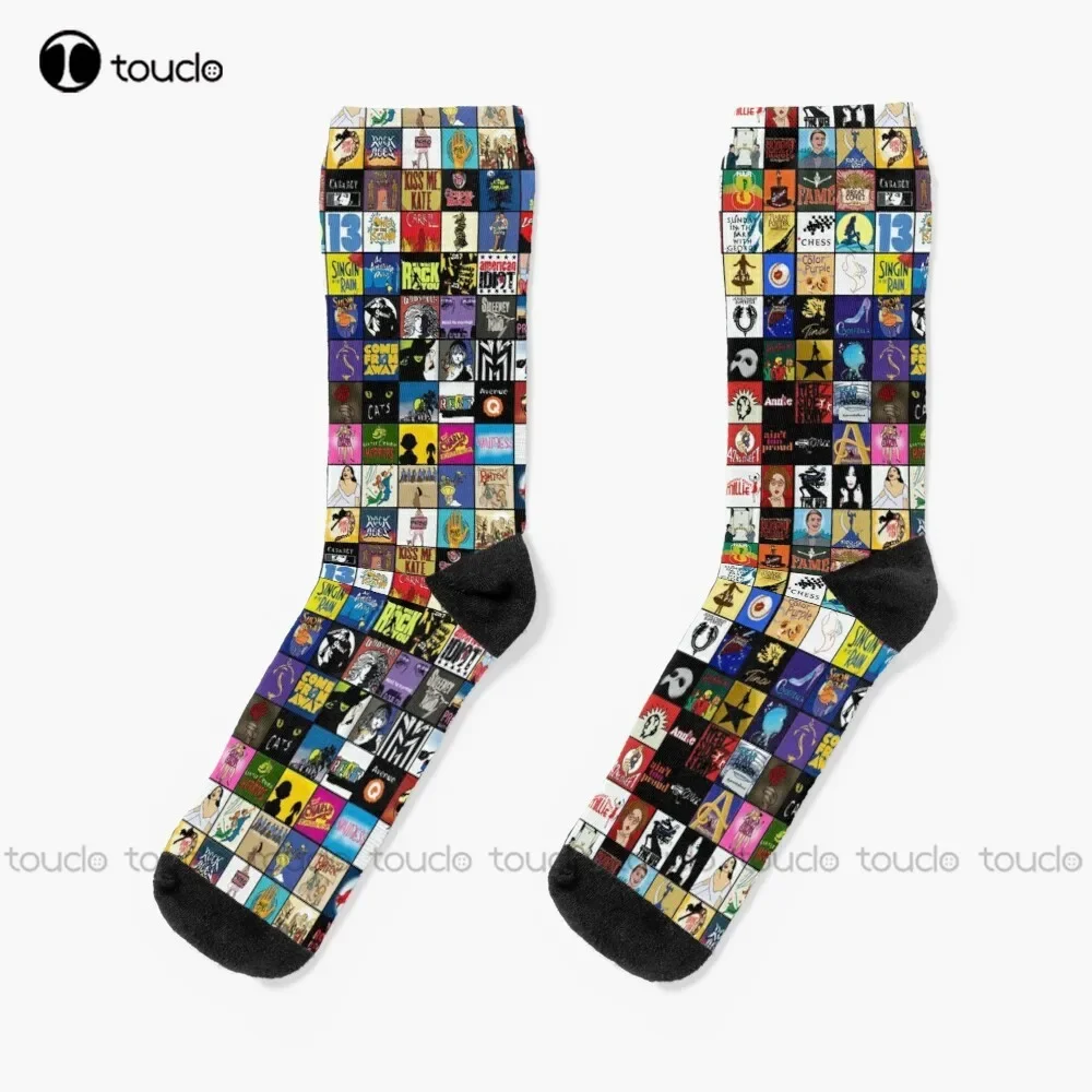 

Broadway Musical Theatre Logos - Hand Drawn Socks Women Socks Personalized Custom Unisex Adult Teen Youth Socks Fashion New