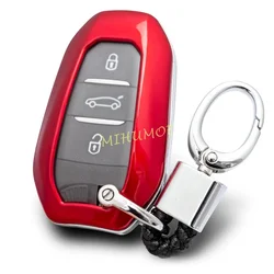 スマート車のキーチェーンリングケースプジョー308 508 2008 3008 5008シトロエンC3 C5 aircross C4 ds 5 9 3 7カトリック教徒赤