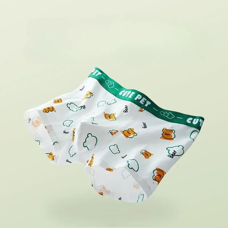 

Cute Cartoon Solid Cotton Man Flat Boxers Shorts U Convex Pouch Breathable Underwear Mens Fashion Panties Erotic Silky Lingerie