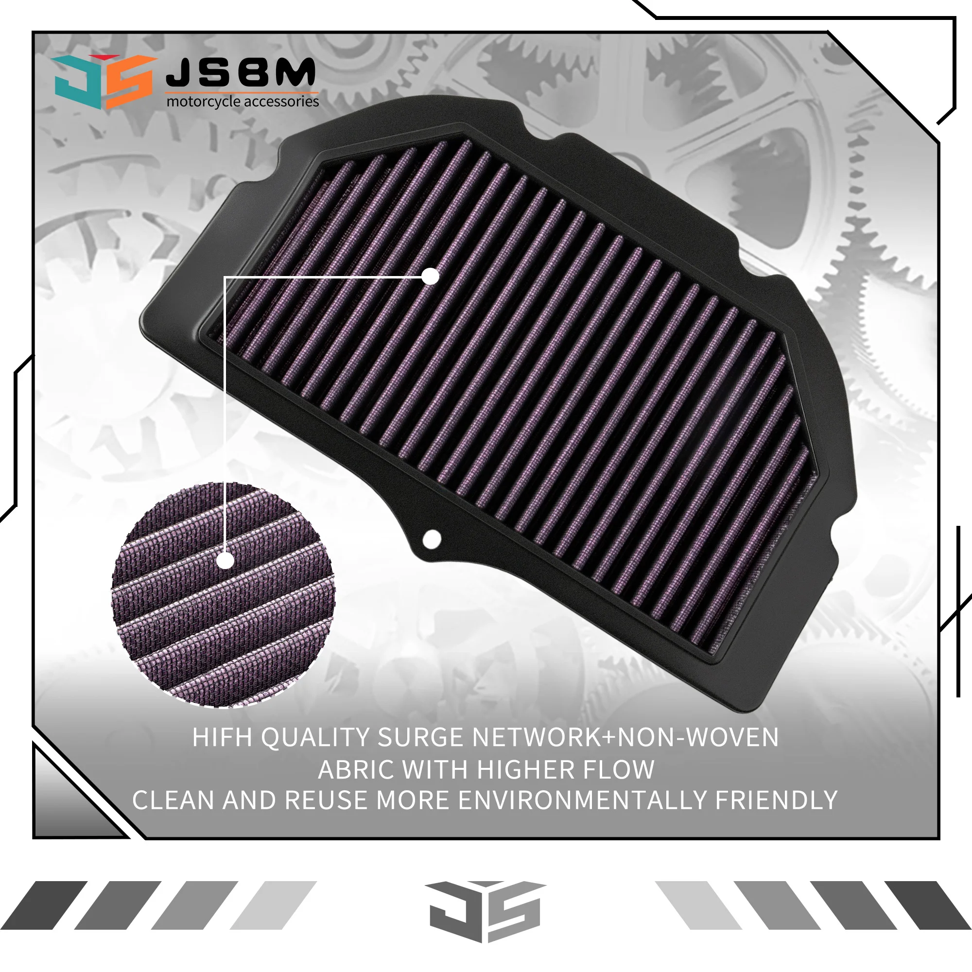 

JSBM Motorcycle High Flow Air Filter For SUZUKI GSXR1000 2005- 2008 GSXR600 GSX-R600 GSXR750 GSX-R750 2006 2007 2008 2009 2010