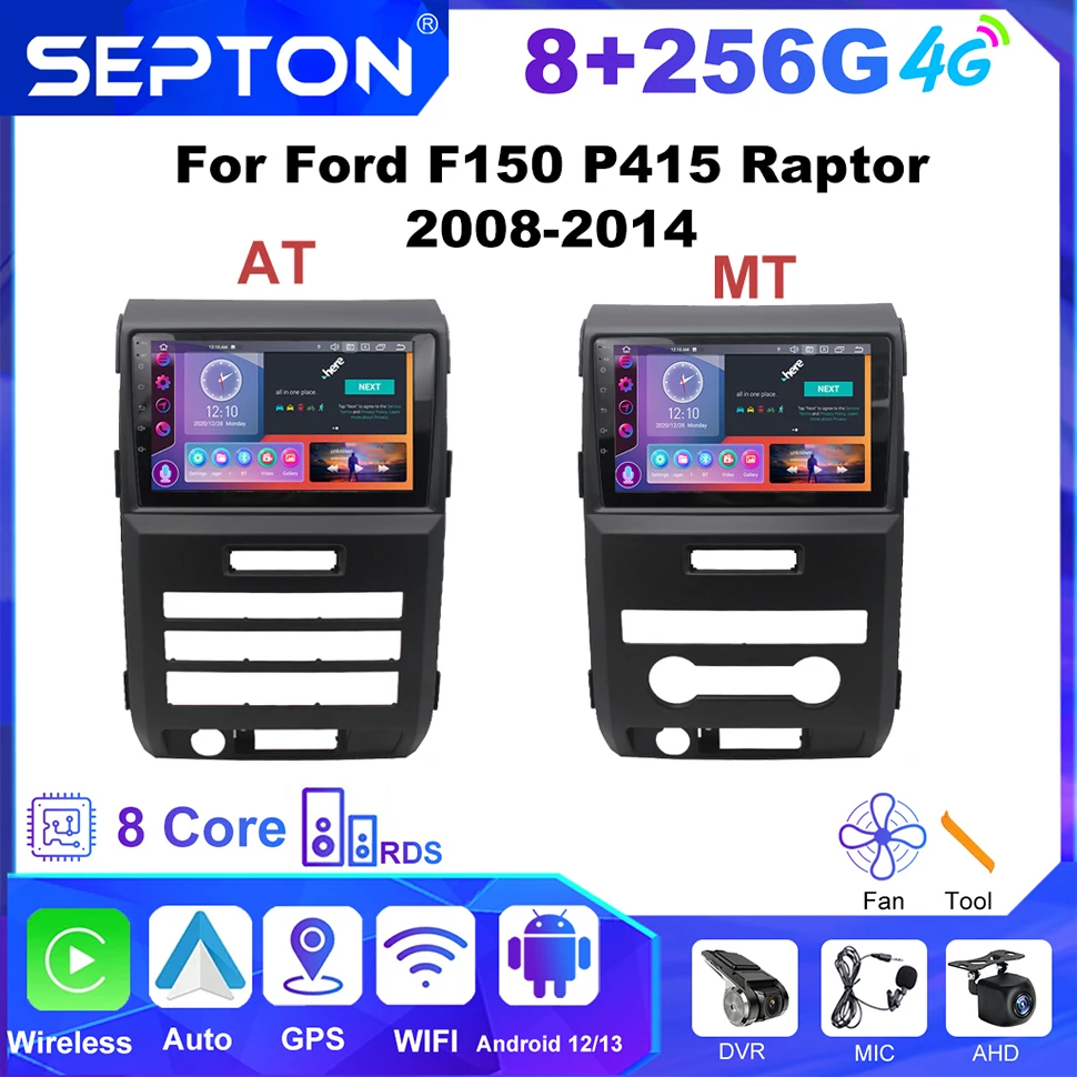 

SEPTON 2Din Android Auto Car Stereo Radio for Ford F150 P415 Raptor 2008-2014 Carplay Multimedia Player Navigation GPS Head Unit