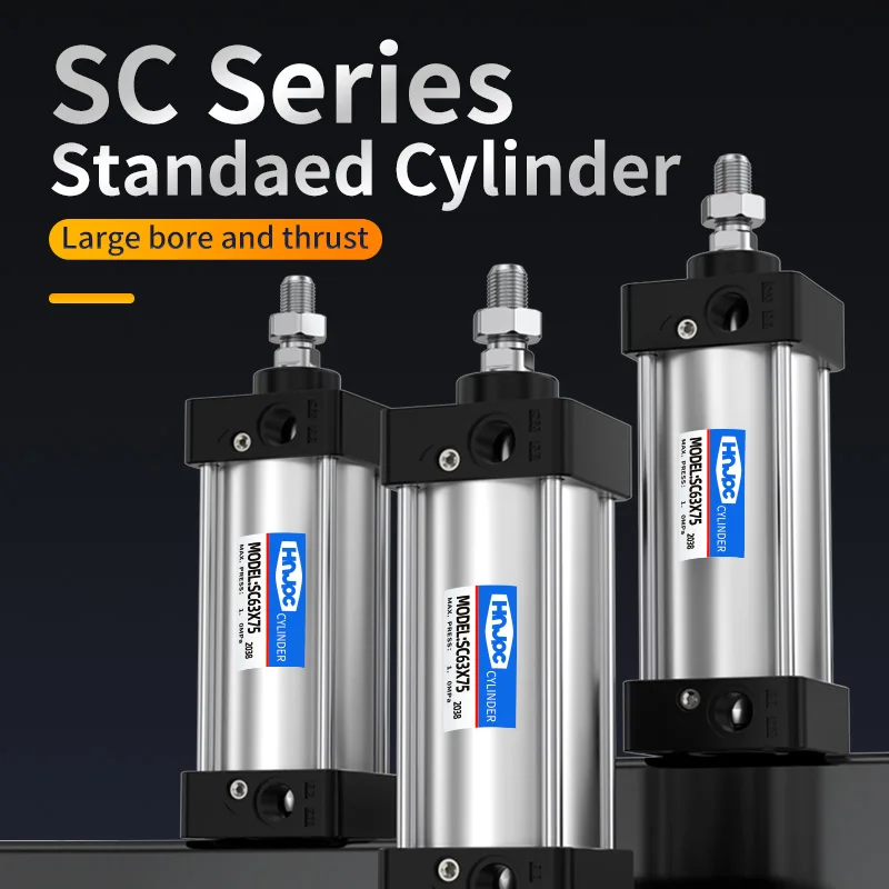 

SC standard cylinder SC32/40/50/63/80/100/125/160mm bore small pneumatic cylinder big thrust 25/50/75/100/200/300mm stroke