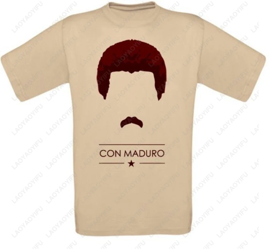 Nicolas Maduro Chavez Venezuela revolución socialismo Camisa de algodón Unisex tendencia creativa Casual Simple impreso hombre mujer camiseta