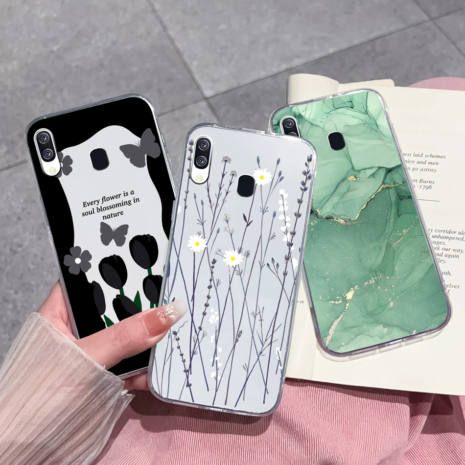 For Samsung Galaxy A40 A41 Phone Case Simple Creative Clear Back Cover For Samsung A 40 A 41 Soft TPU Silicone Anti Drop Fundas