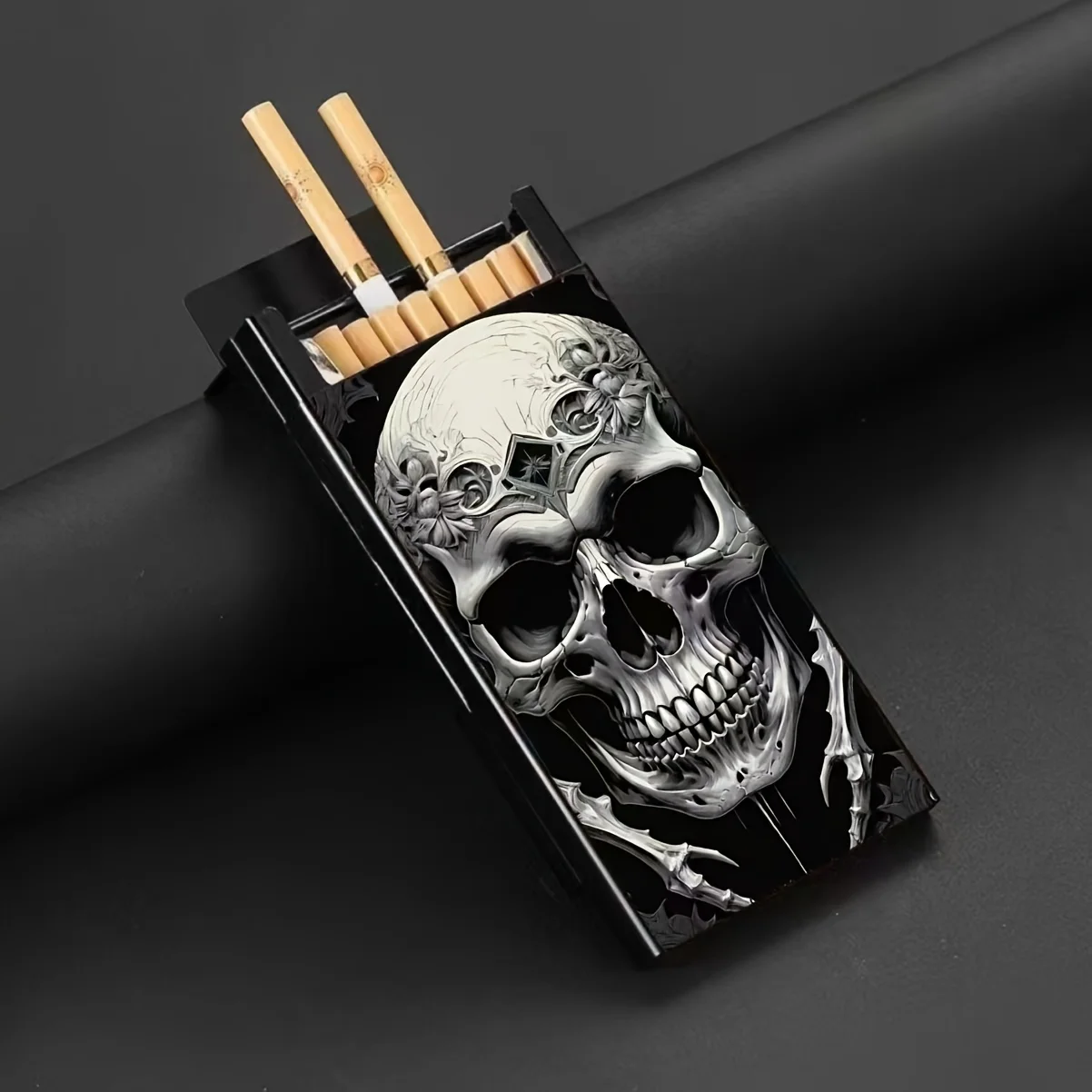 Cigarette case 100MM fine branch women's cigarette case creative skull pattern cigarette case