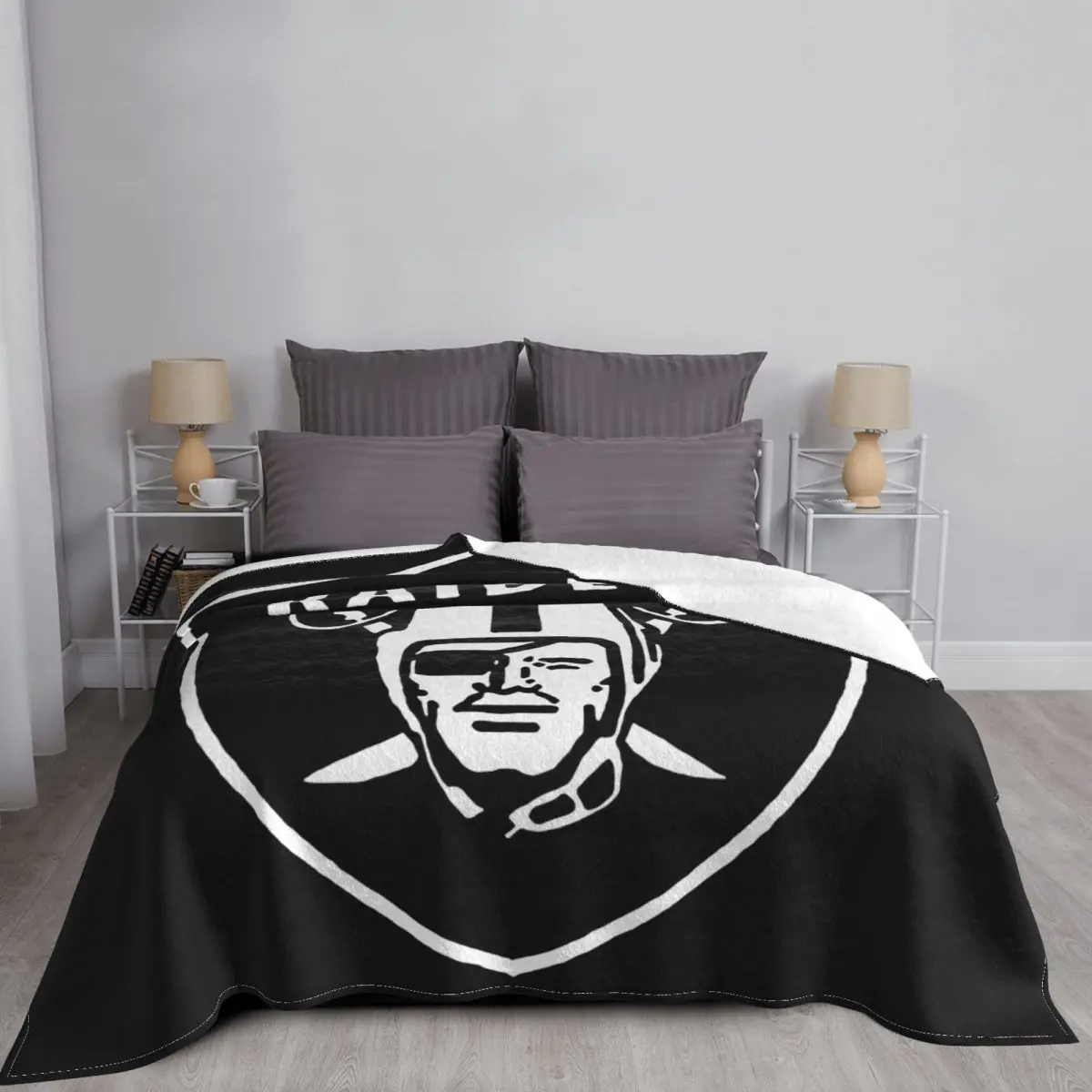 Las Vegas Raider 181 Blanket Bedspread On The Bed Kawaii Queen Size