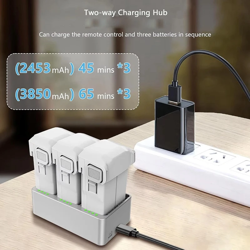 Three Channel Two-Way Charging Hub For DJI Mini 4 Pro And Mini 3 Pro Battery For Mini 3 Pro Battery Charger