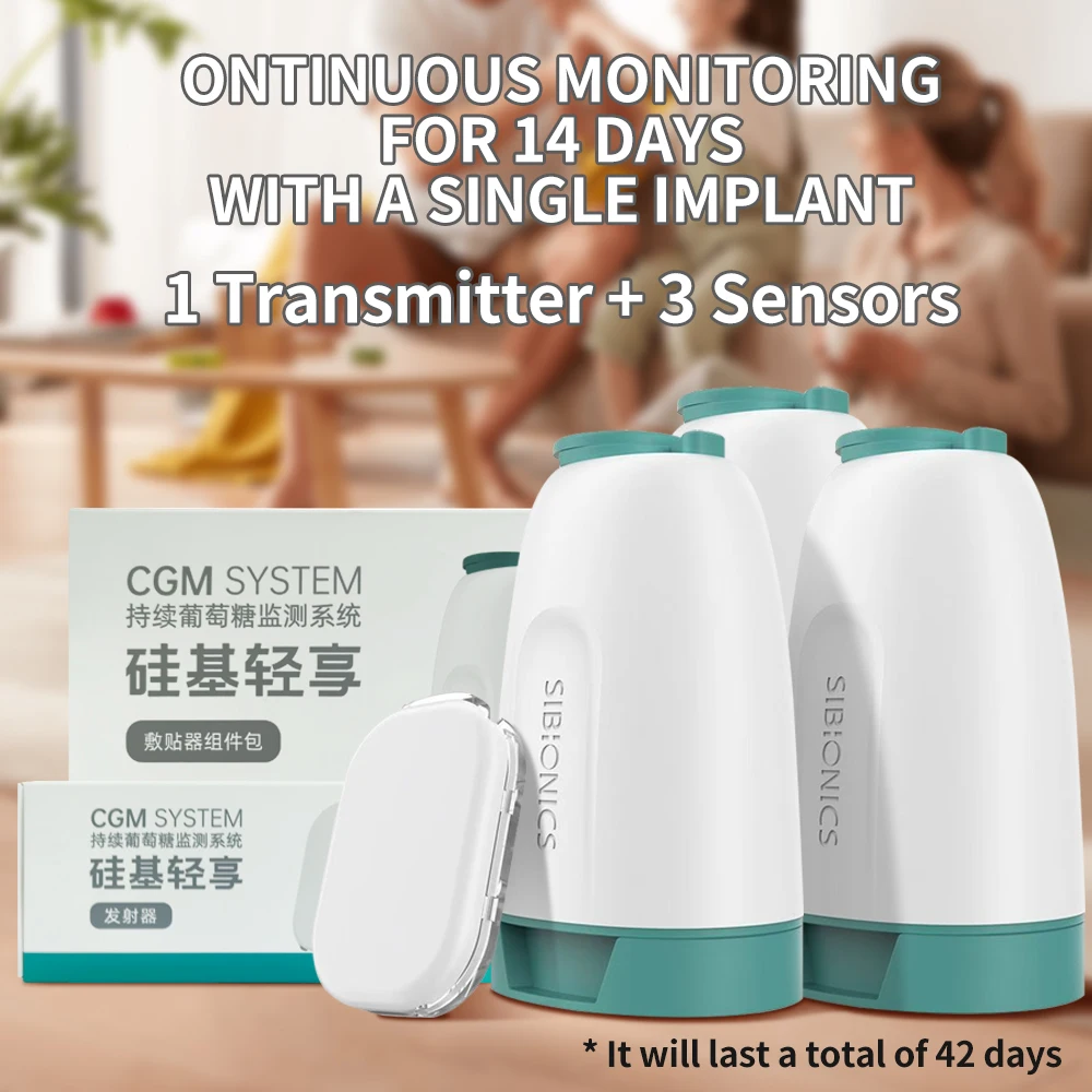 Измеритель уровня глюкозы в крови Sibonics CGM 1 передатчик + 3 датчика можно использовать 45 дней Датчик уровня глюкозы в крови CGM доступен только на базе Android Измеритель уровня глюкозы в крови Sibonics CGM 1 передатчик + 3 датчика можно использовать 45 дней Датчик уровня глюкозы в крови CGM доступен только на базе Android