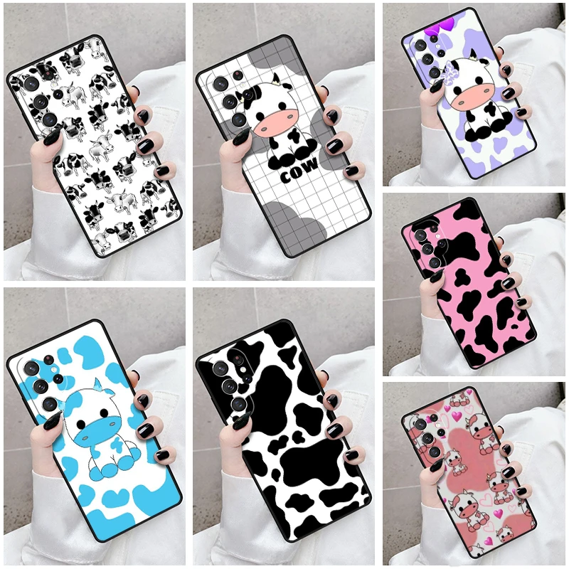 

Чехол для телефона Samsung Galaxy S24 S25 S23 S21fe S22 Ultra Plus Note 10 20, чехол Cut Cow