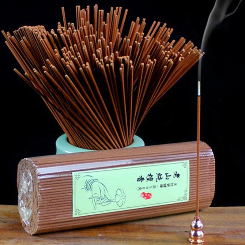 

500g Natural Laoshan Sandalwood Incense Sticks 23/27/33cm Bulk Sale Stick Incense Household and Worship Buddha Joss Incenses