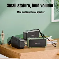 SANSUI F63 Portable Wireless Bluetooth Speakers FM Radio Outdoor HI-FI Subwoofer Supports Headphone Output USB Drive TF Card AUX