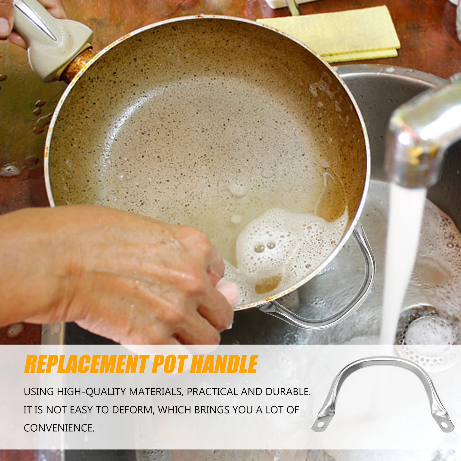 

10 шт., сменная ручка для ушей кастрюли, нескользящая посуда из нержавеющей стали, аксессуары, кухонные гаджеты, легко чистится, высокая