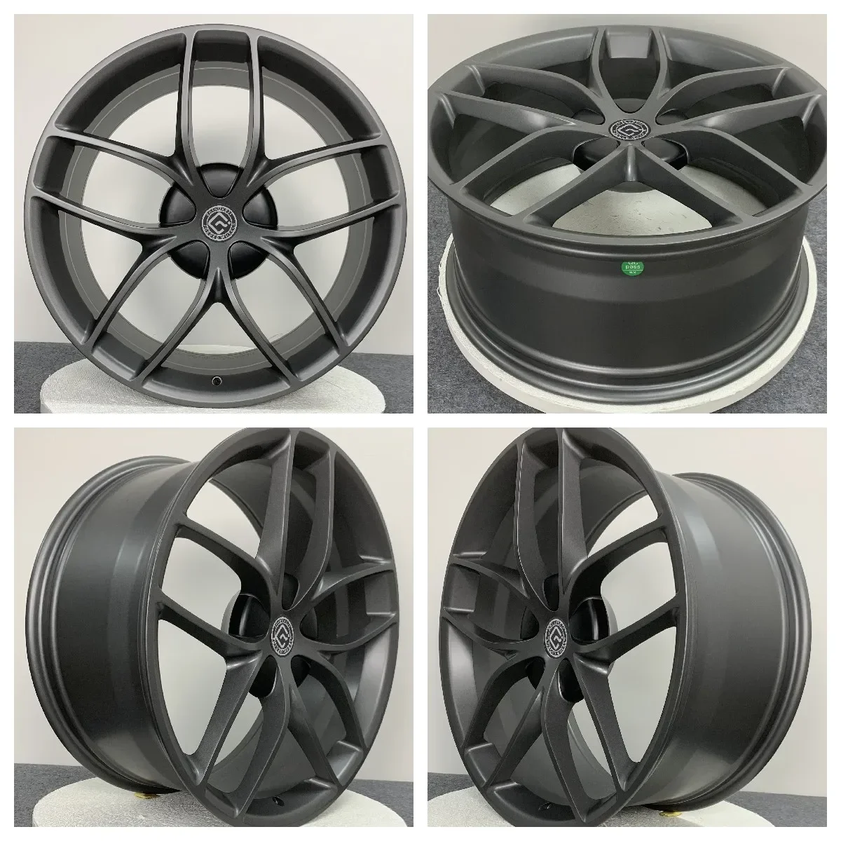 Factory Custom 21X9.5 PCD 5X120 Aluminum Alloy Rims Matte Gun Gray Fully Coated with 50mm 45mm 30mm 0mm Polished Finish