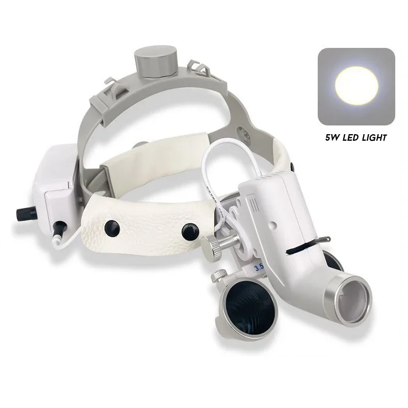 5W Focusing Headlight With Medical ENT Loupe Binocular Magnifier 2.5X 3.5X Optical Surgical Type With High Quality Magnification