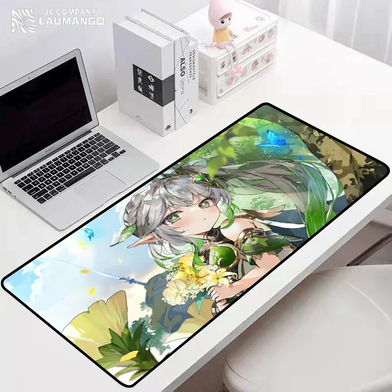 Nahida Mause Pad Genshin Impact Gaming Laptops Pc Accessories Rubber Mat Gamer Keyboard Deskmat Mausepad Mouse Mats Mousepad Xxl