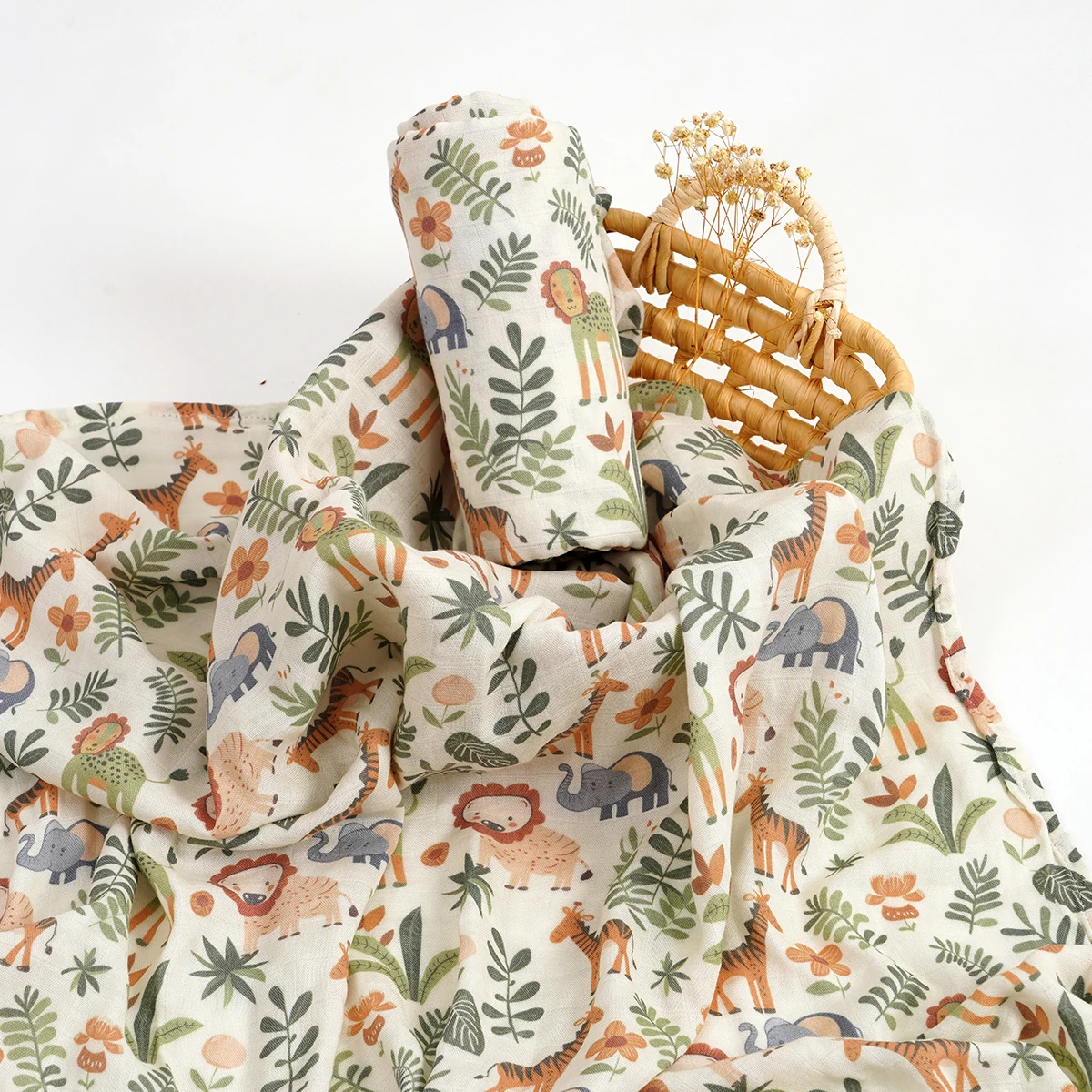 رئيس الوزراء جودة الخيزران القطن الطفل الشاش قماط بطانية لينة الوليد التفاف الرضع منشفة استحمام غطاء عربة 120x110 سنتيمتر #1