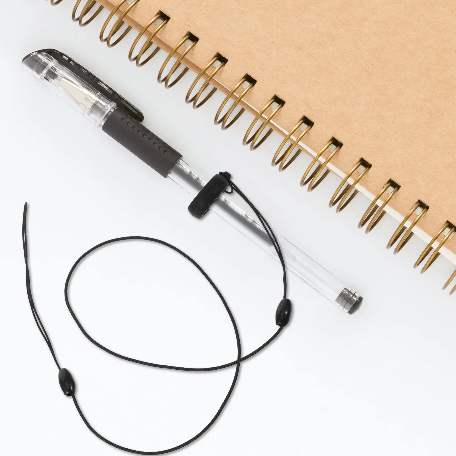 

10Pcs Anti-Lost Elastic Pen Holder Lanyard Silicone Ring for Office Supplies Clipboards Journals Notebooks Pen Holder Lanyard