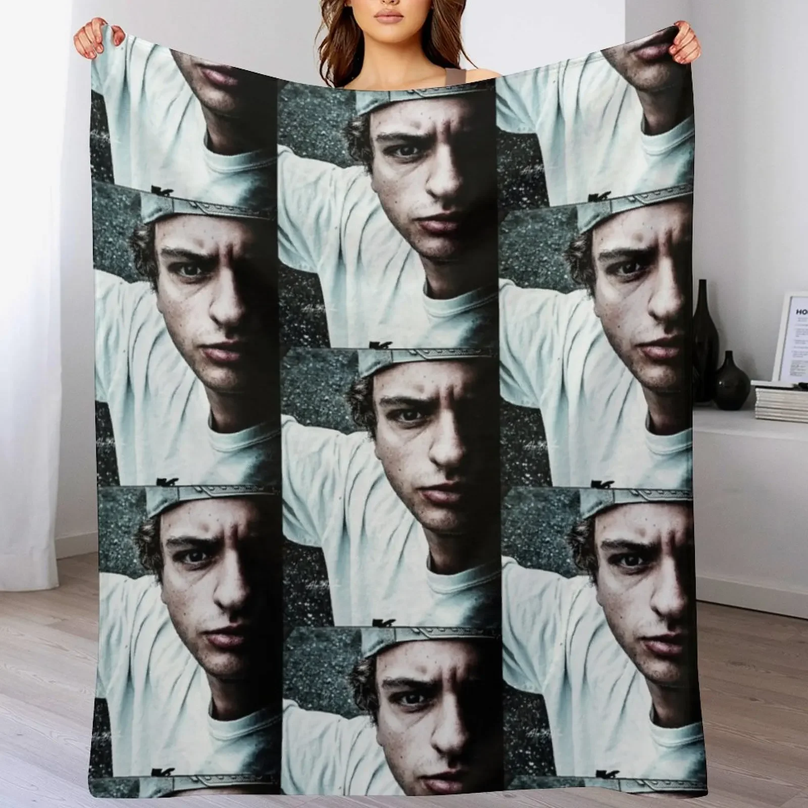 

Funky Boy J Fryer Cap Photo Funkanometry Edit Throw Blanket halloween Warm bed plaid Soft Beds Blankets