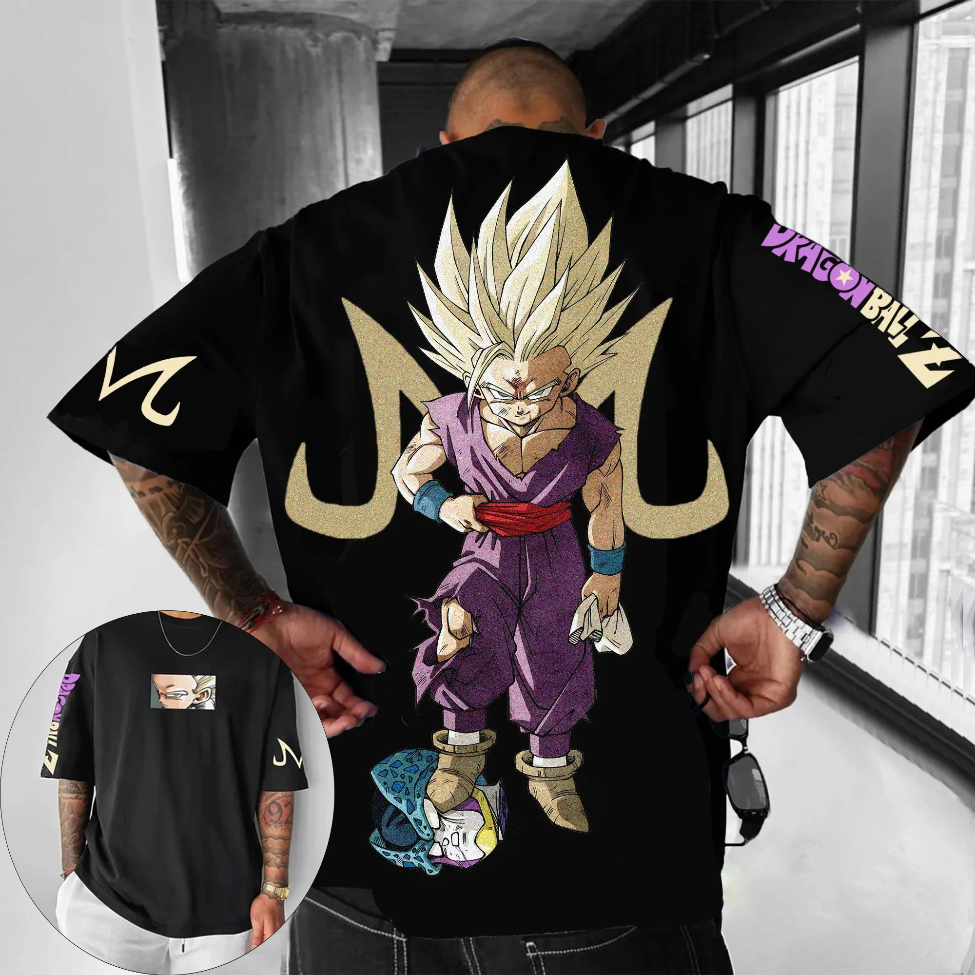 Anime dragon ball menino camiseta luffy camiseta dos desenhos animados dos homens de manga curta topo meninos solto crianças casual diário unisex camisa