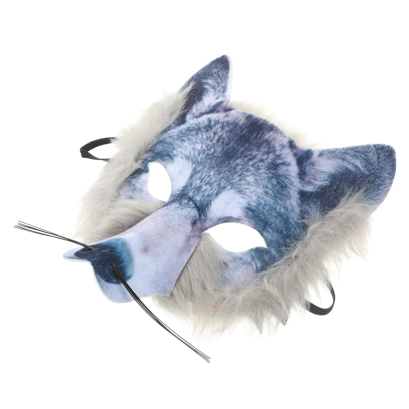 

Animal Miss Child Women's Costume Wolf Half Face Mask Nose Pvc Decorative Masquerade