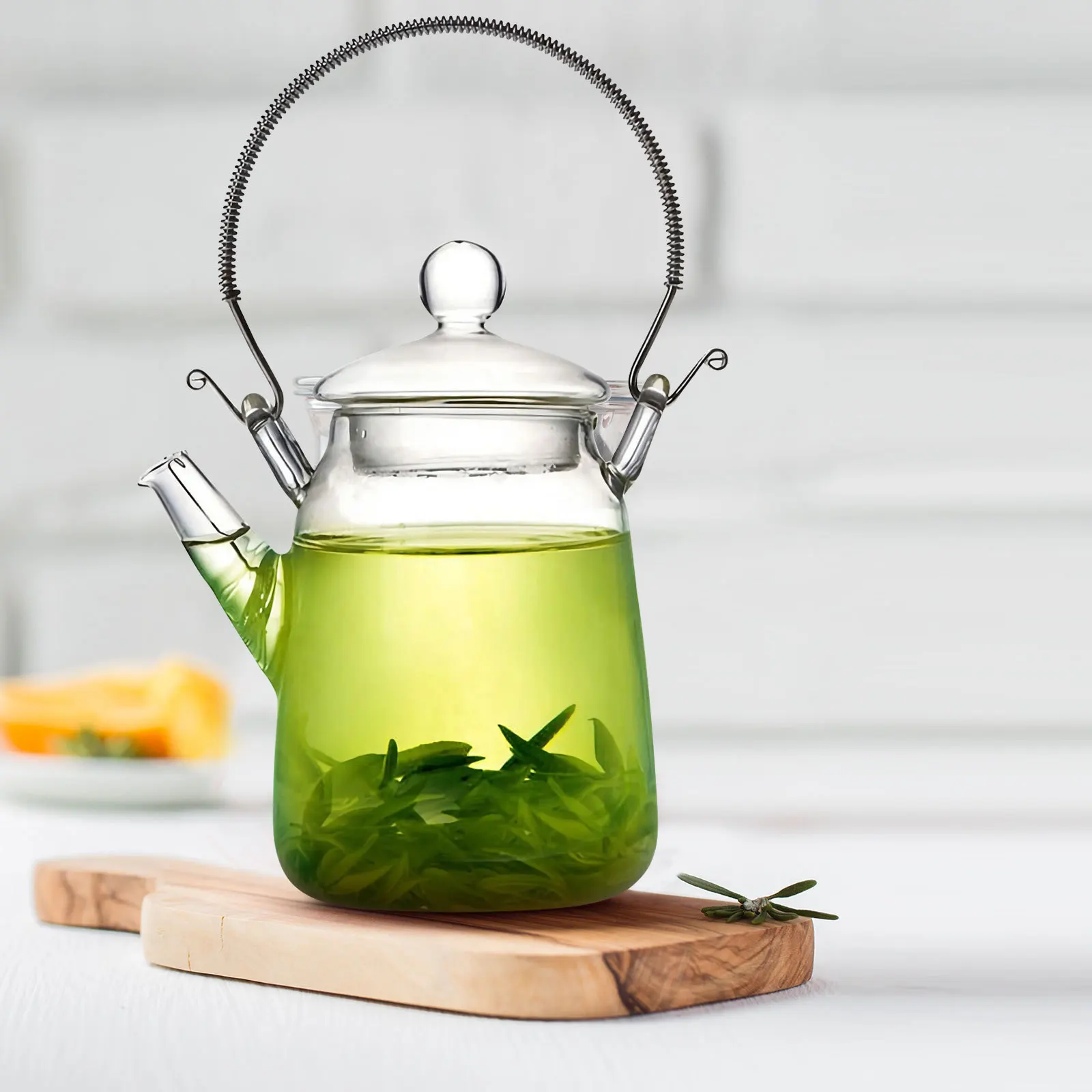 

Sturdy Transparent Glass Water Pitcher Large Capacity Cooling Beverage Jug Hot Tea Container Milk Beer Holder Easy Clean