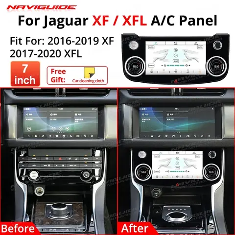 Jaguar XE XEL XF XFL F-PACE 2015-2020 음성 제어 LCD 터치 기후 제어 화면 AC 패널 용 에어컨 기후 보드