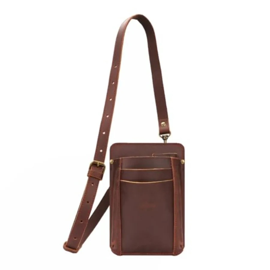 

Tourbon Leather Florist Tool Waist Pouch Belt Garden Shoulder Crossbody Tools Bag Gardening Pruning Shears Holder Organizer Kit