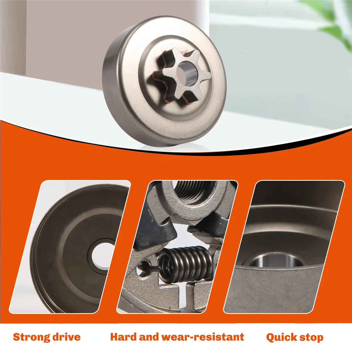 Embrague de piñón de 3/8 pulgadas para motosierra Stihl 017 018 021 023 025 Ms170 Ms180 Ms210 Ms230 Ms250 con arandela Kit de clip electrónico de repuesto