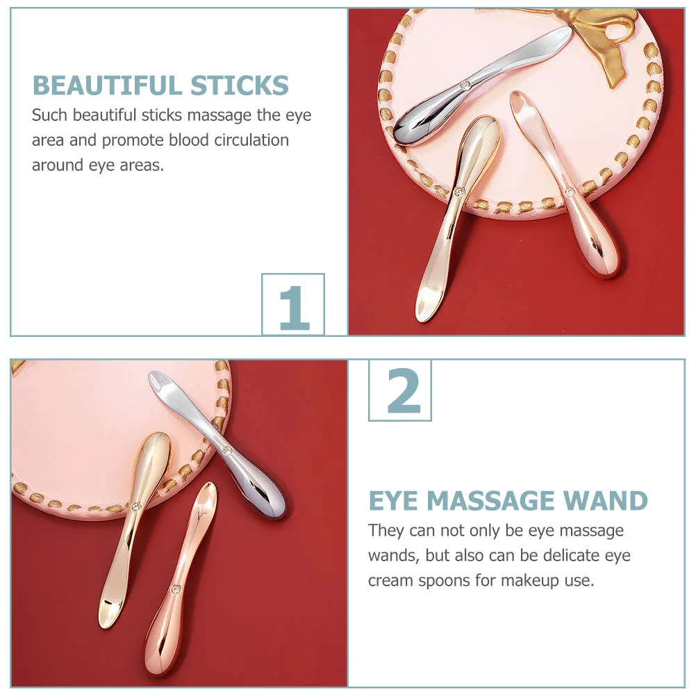 2 szt. Patyczki do masażu oczu Narzędzia kosmetyczne do twarzy Przenośne aplikatory do kremu Pręciki do pielęgnacji skóry na zmarnowanie Tęcza do masażu twarzy