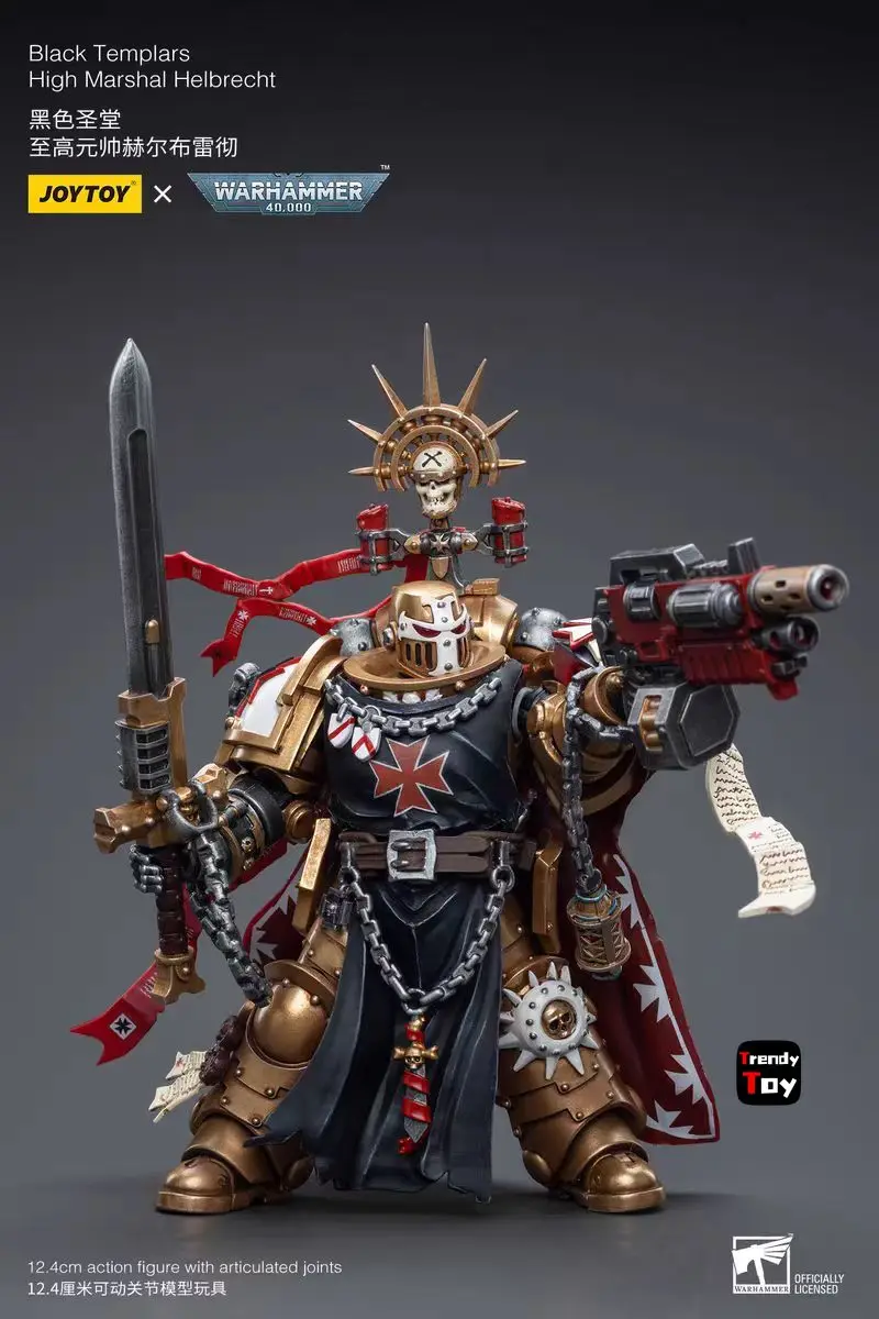 【JOYTOY】Warhammer 40K Black Templars High Marshal Helbrecht 1/18 Action Figure Toys