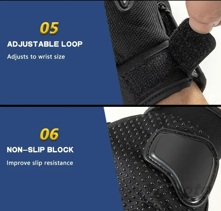 Touchscreen-Motorradhandschuhe, atmungsaktives Mesh, Sommer-Motocross-Rennhandschuhe für Männer und Frauen – belüftet und leicht – Detail 11
