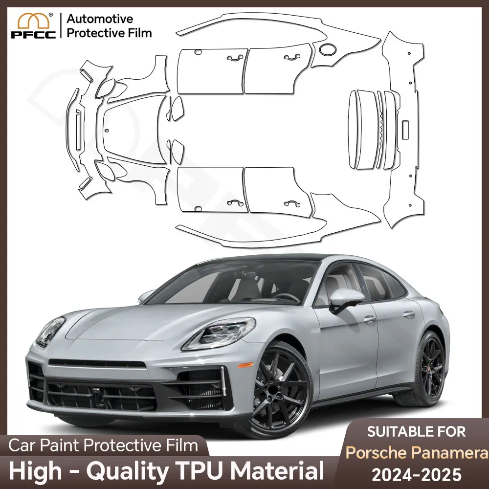 

PPF Pre-cut Car Paint Protection Film Transparent Body Sticker Anti-scratch Cars Accessories For Porsche Panamera Base 2024-UP