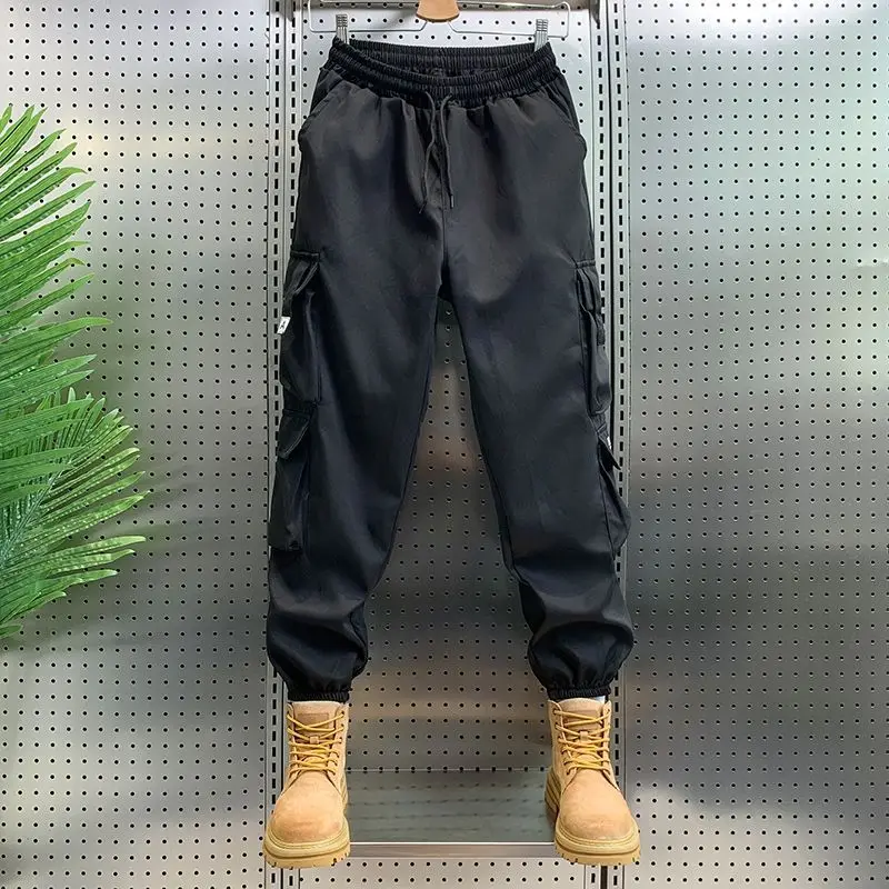 Overalls Men's Spring 2026 New Casual Pants Men's Multi-pocket Tied Feet Wear-resistant Work Pants