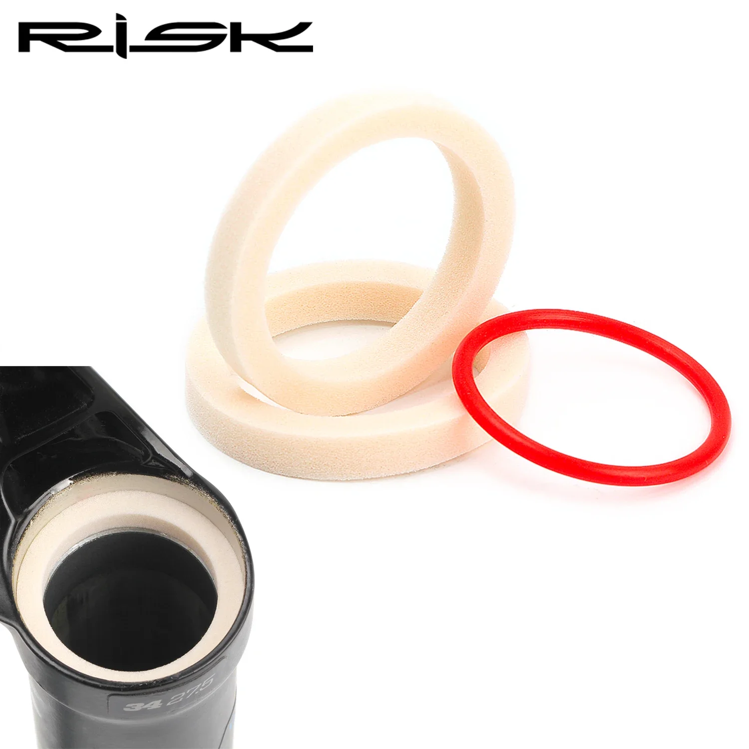 

RISK Mountain Bike Bicycle Front Fork Oil Sponge Dust Oil Sealed Foam Ring 32mm/34mm/35mm/36mm