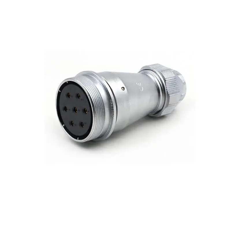 WF48/7 pin Straight Male Plug Female Socket TE+ZE Docking Aviation Waterproof Circular Connector