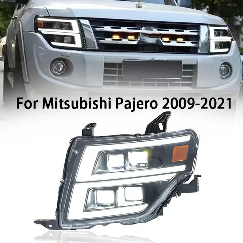 

Car Head Lamp for Mitsubishi Pajero 2009-2021 V97 V87 V93 headlight assembly LED DRL Dynamic turn signal double lens Assembly