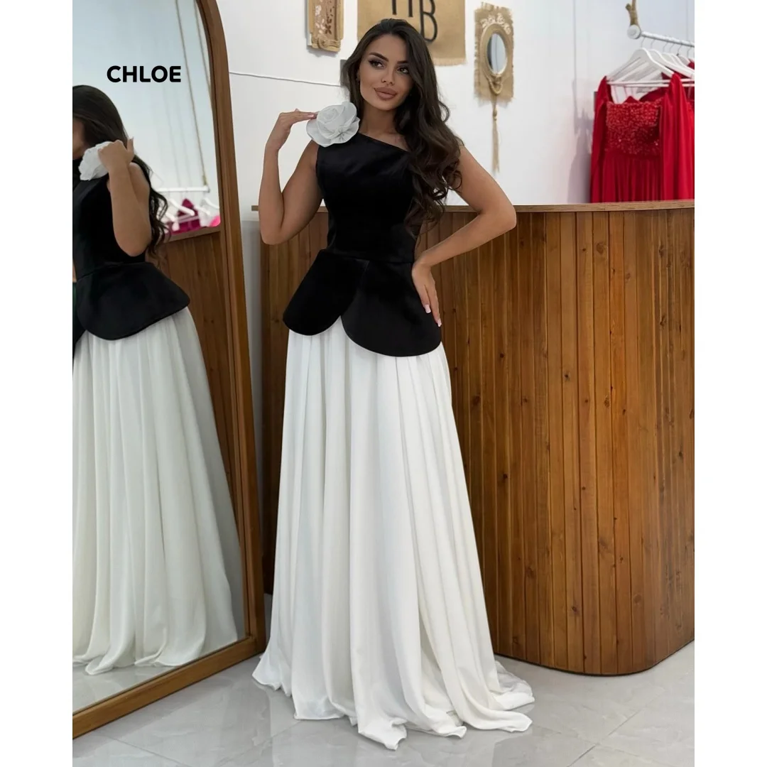 One Shoulder Evening Dresses Woman Elegant Dress Luxury Wedding Guest Line A Custom Made Sleeveless Long Prom Dresses 2025 Party