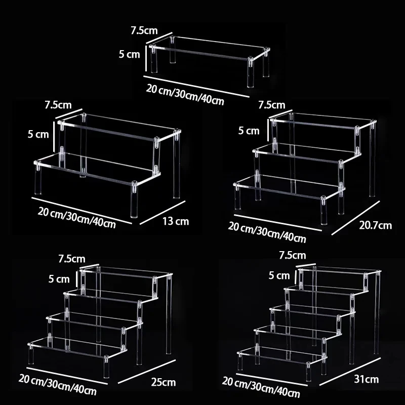 Acrylic Stands for Display,Clear Cupcakes Display Risers Stand Cologne Organizer Acrylic Shelves for Amiibo Funko POP Figures