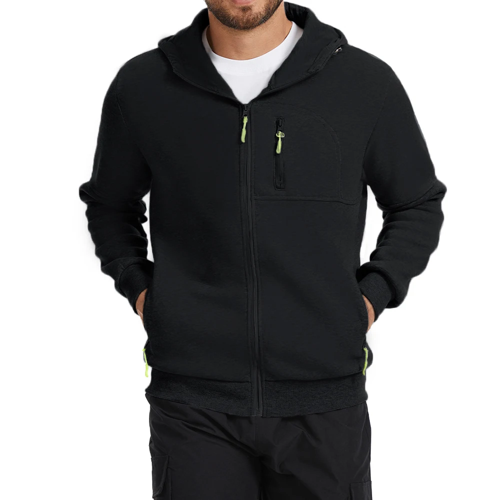 

Мужская куртка с капюшоном, весна-осень, облегающая дышащая повседневная однотонная верхняя одежда, стильный дизайнерский мужской свитшот на молнии, куртки