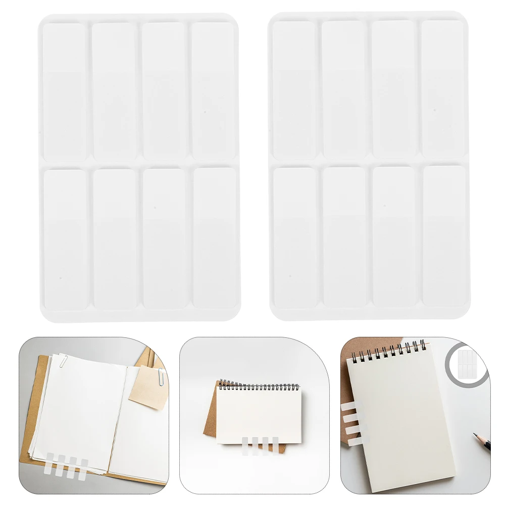 

2 set 2 Sets Quick Index Sticky Page Tabs For Books Transparent Adhesive Notebook Tabs Book Annotation Divider Sticky Flags