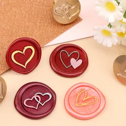 Valentine's Day Sweet Heart Wax Seal Stamp,Vintage Brass Head Sealing Wax Stamp for Wedding Christmas Party Invitations Envelope