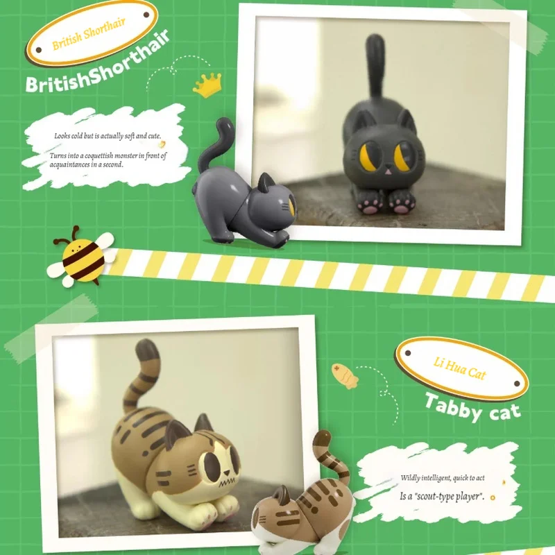 Seri Doshiicat Seri Papa Cat Blind Box Mainan Kucing Lucu Figur Trendi Hiasan Meja Mainan Kartun Kotak Misteri Kejutan Hadiah