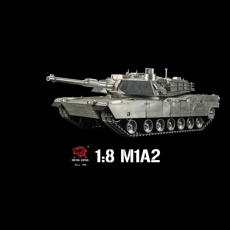 2.4G 1239MM Henglong 1/8 Scale Full Metal RC Battle Tank USA M1A2 Abrams RTR 3918 Battery Heavy Duty Model Toy TH16994