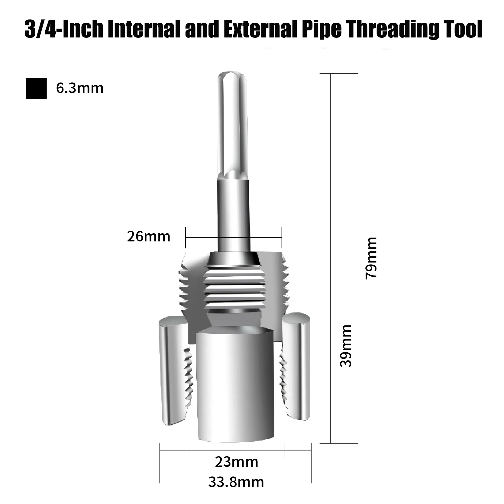 PPR/PVC Wasserrohr Einfädler 20 MM/25 MM Gewindeschneidwerkzeug Innengewinde Außengewinde Integrierte Matrize Wasserrohr Drahtöffner – Detail 8