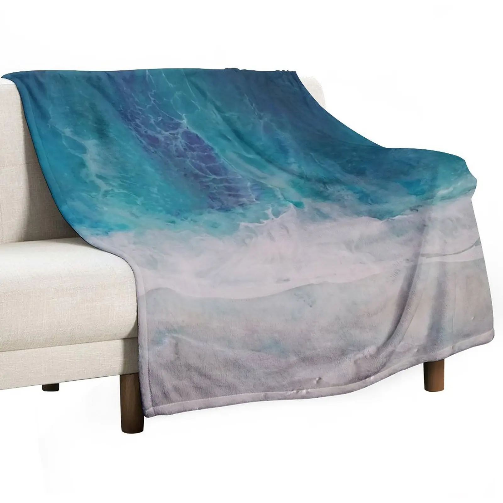 

Blue Waters by Ruby Marr Throw Blanket Cute christmas gifts Decoratives Luxury Designer Blankets